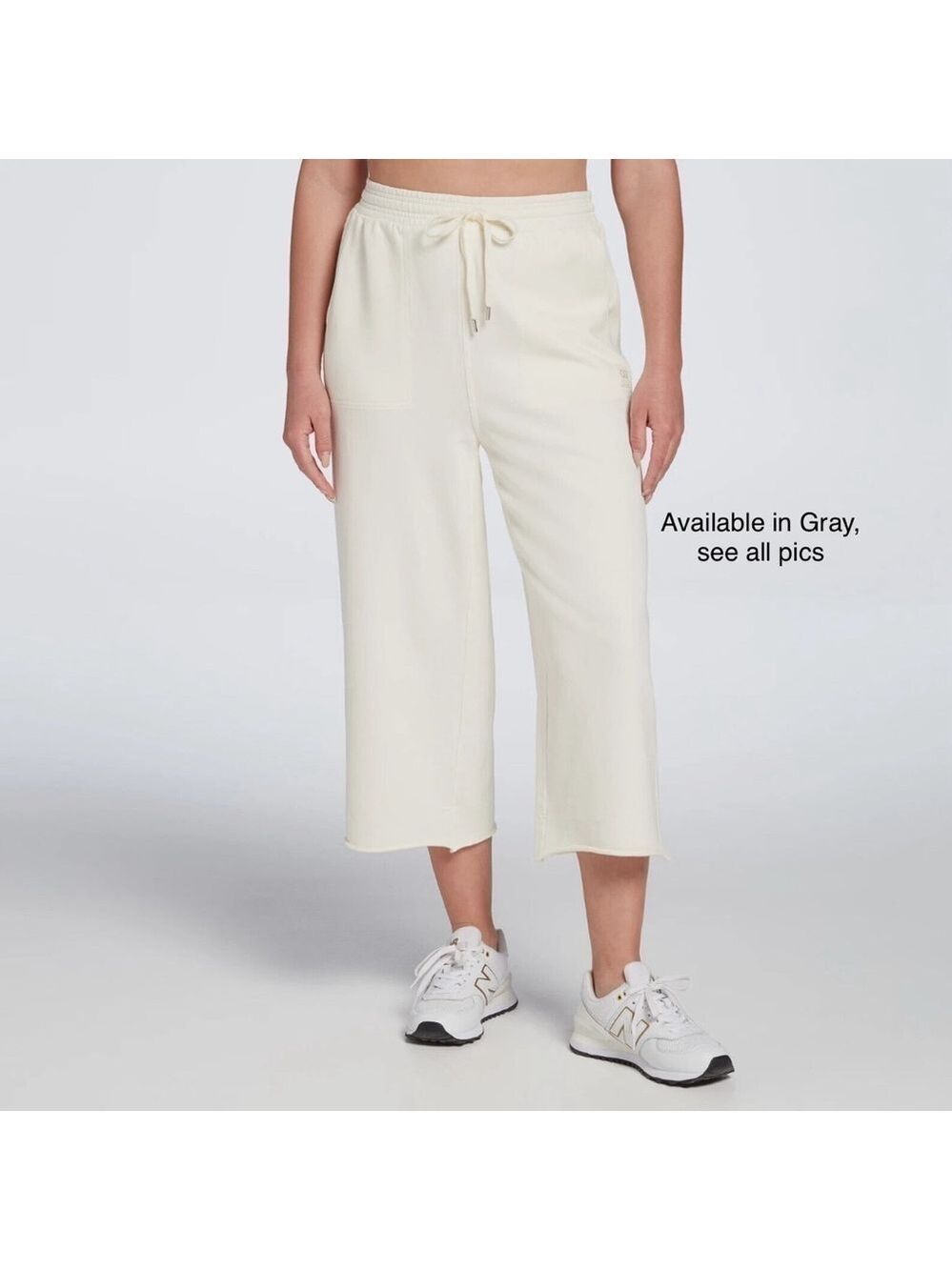 White Birch Wide Leg Cropped Sweatpants